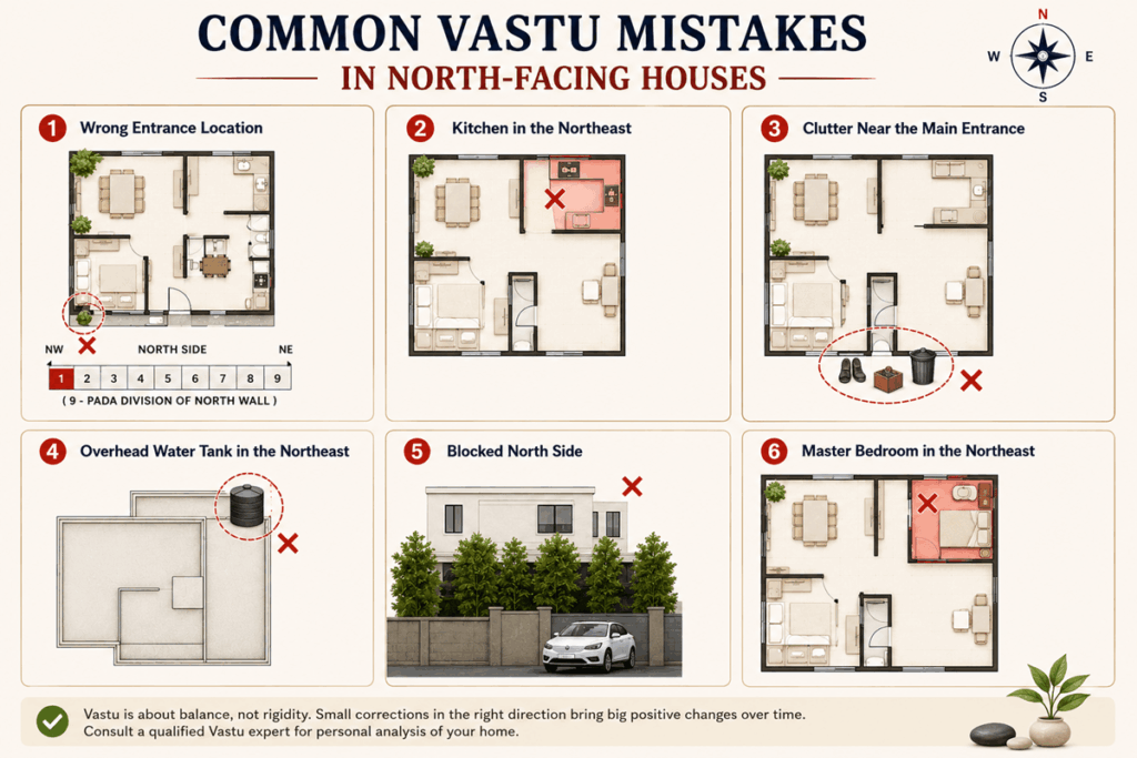 Common Vastu mistakes in north-facing homes