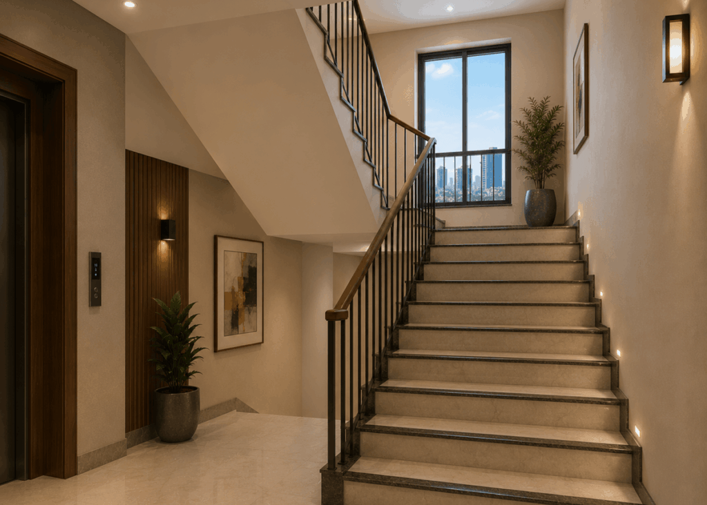 Elegant modern stairwell