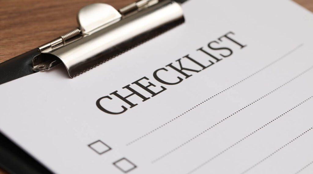 Under-Construction Project A Checklist