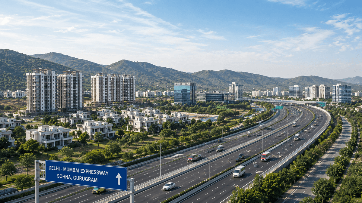 Delhi-Mumbai expressway through Gurugram