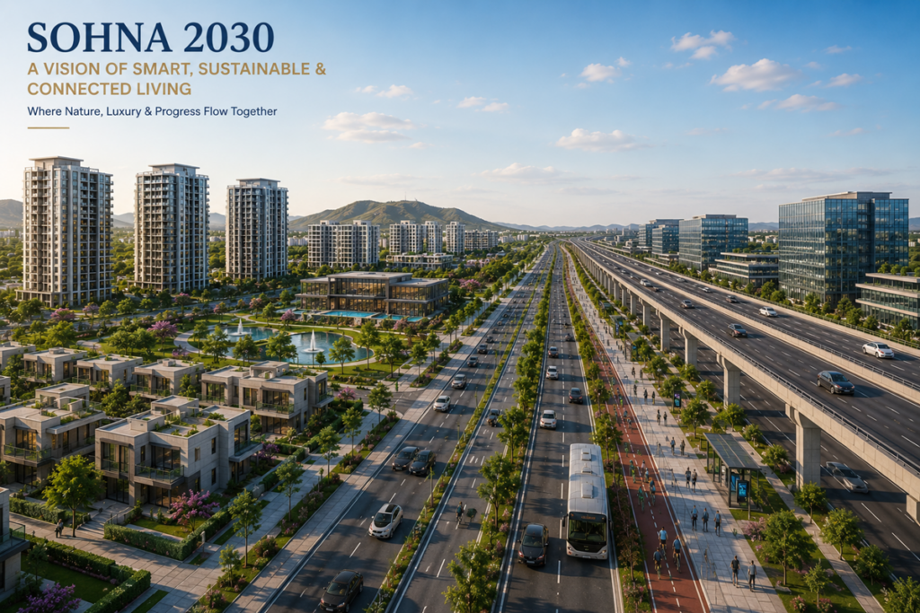 Futuristic urban vision Sohna 2030