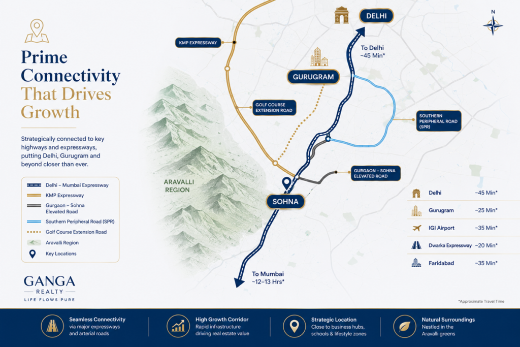 Prime connectivity in Delhi NCR