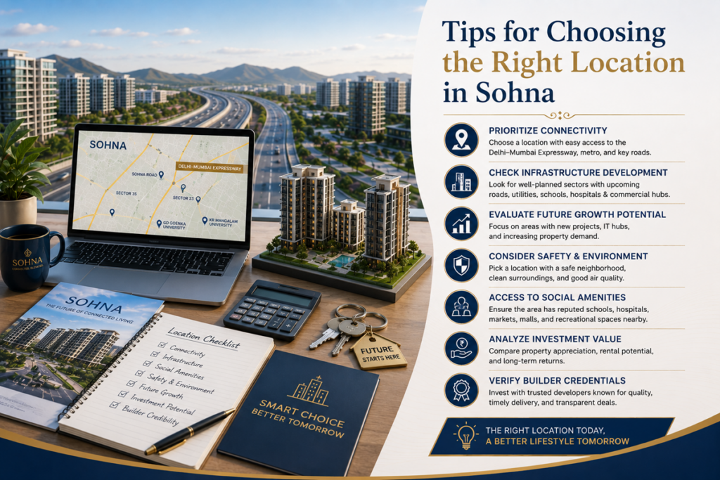 Tips for Choosing the Right Location in Sohna
