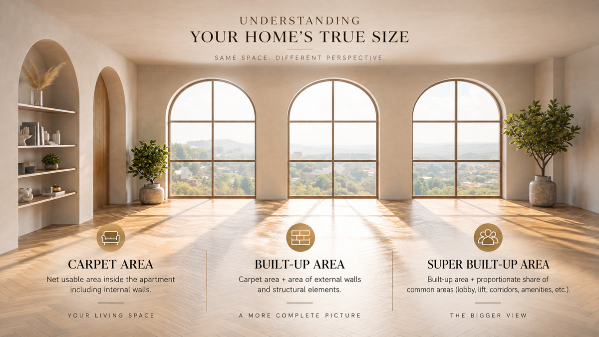 Carpet Area-Built-Up Area & Super Built-Up Area