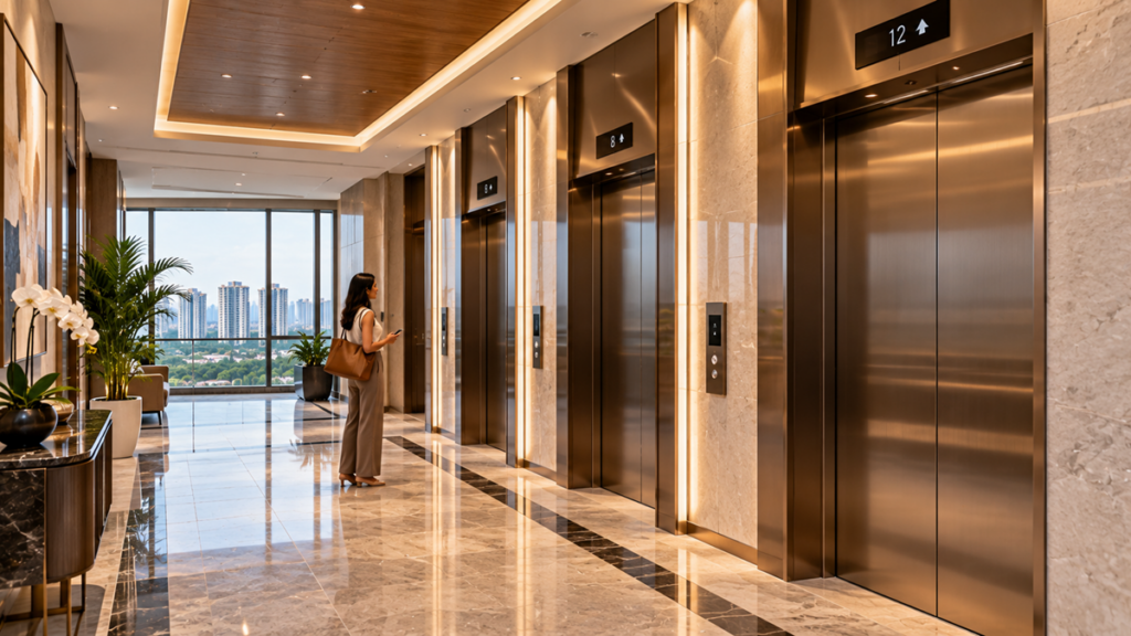 High rise apartment lift system