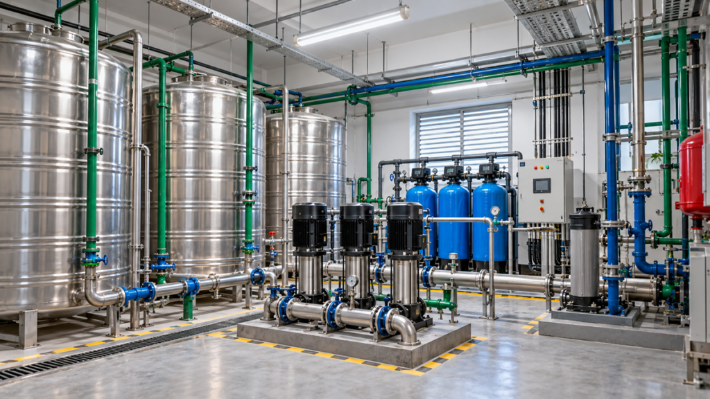 High rise residential water supply management